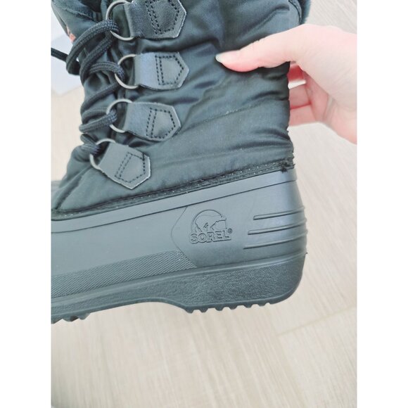 Sorel Kaufman Canada Black Waterproof Felt Lace Up Snow Winter Boots Shoes 8 - Picture 10 of 12